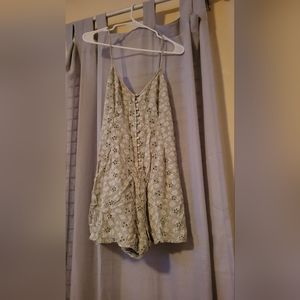 American Eagle pale green flower romper
